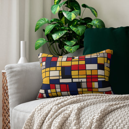 Mondrian-Inspired Lumbar Pillow