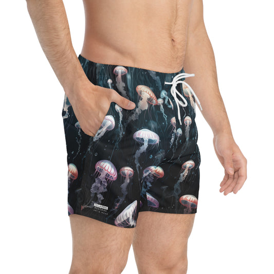 Ocean Glow Jellyfish  Swim Trunks