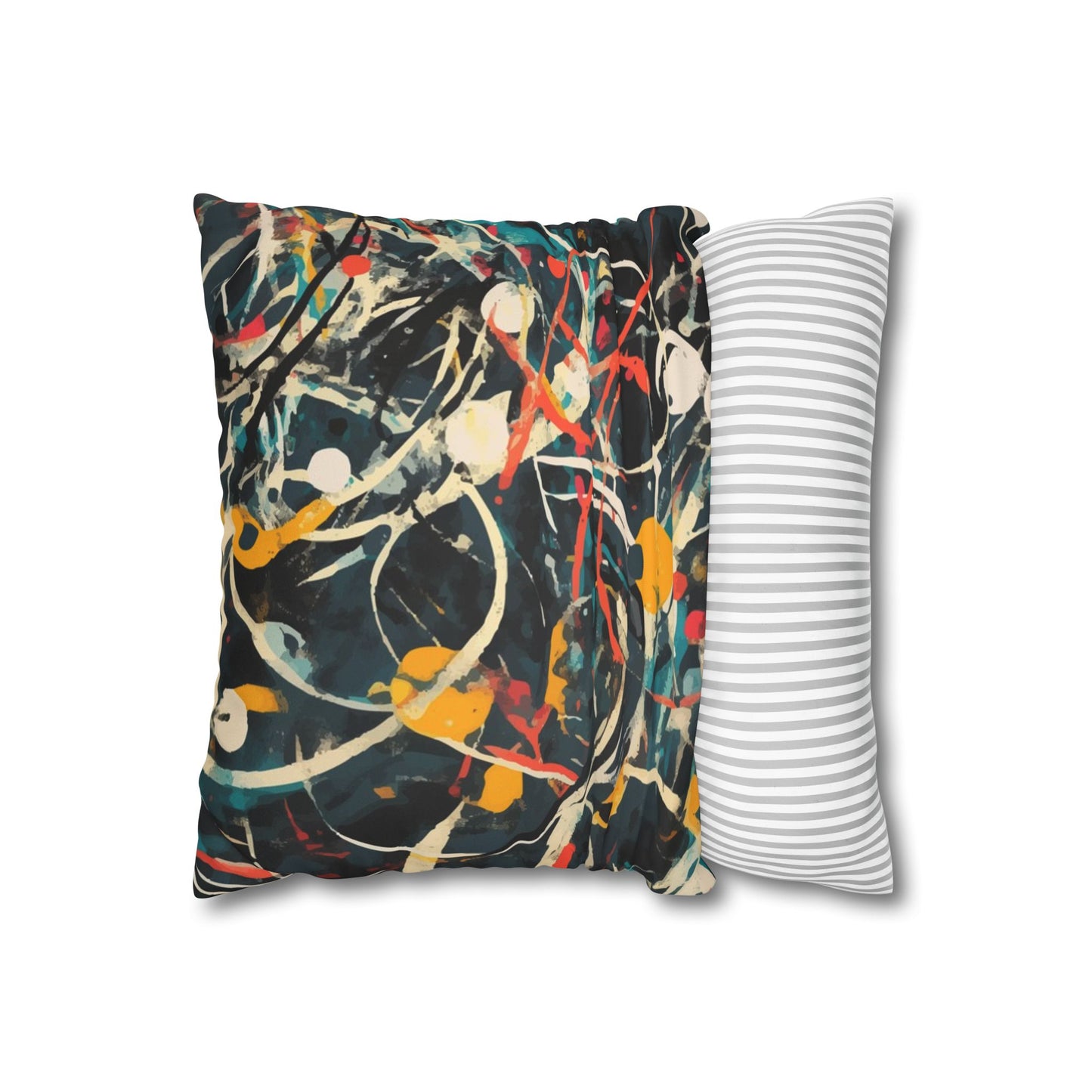 Pollock-Inspired Square Pillowcase