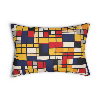 Mondrian-Inspired Lumbar Pillow