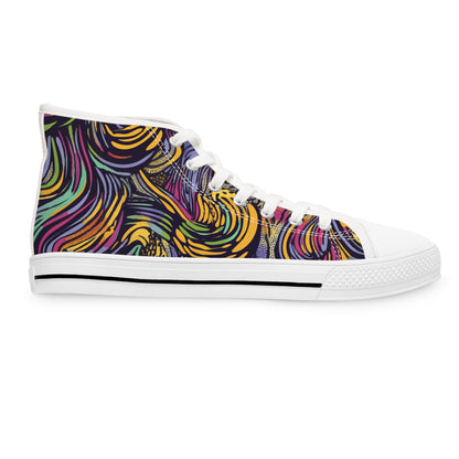 Pop Art Flow Women's High Top Sneakers