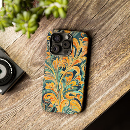 Golden Swirl Tough iPhone Cases