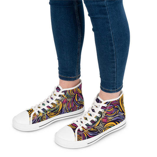 Pop Art Flow Women's High Top Sneakers