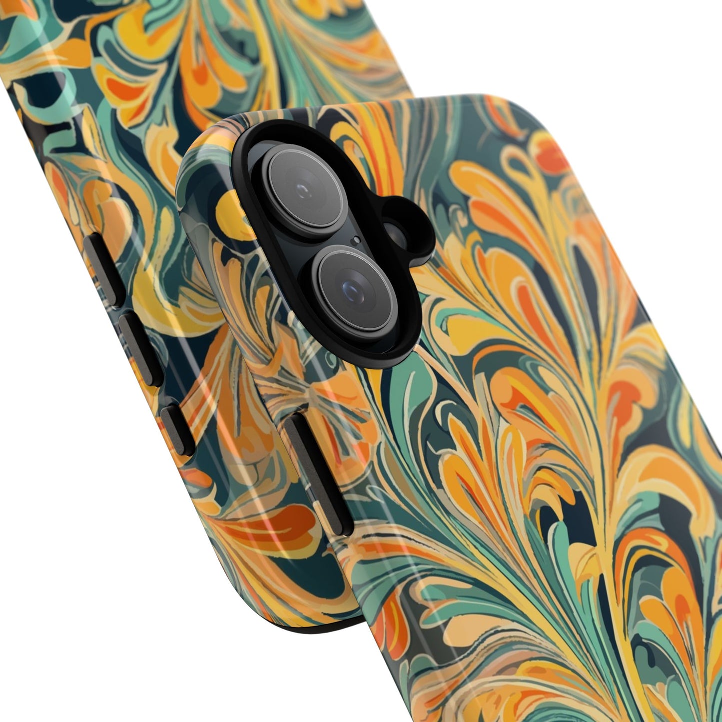 Golden Swirl Tough iPhone Cases