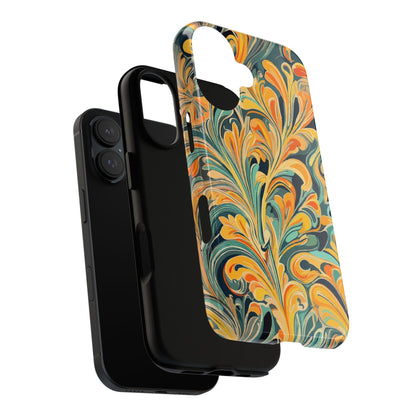 Golden Swirl Tough iPhone Cases