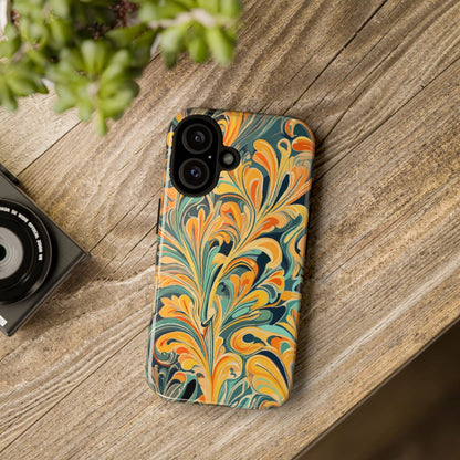 Golden Swirl Tough iPhone Cases