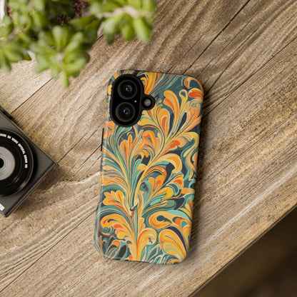 Golden Swirl Tough iPhone Cases