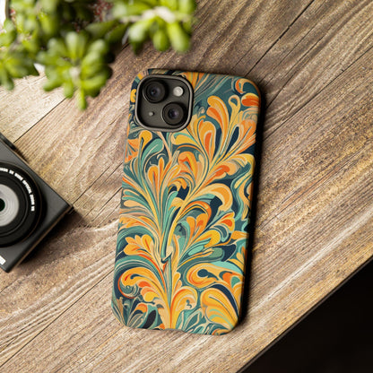 Golden Swirl Tough iPhone Cases