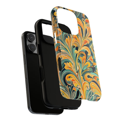 Golden Swirl Tough iPhone Cases