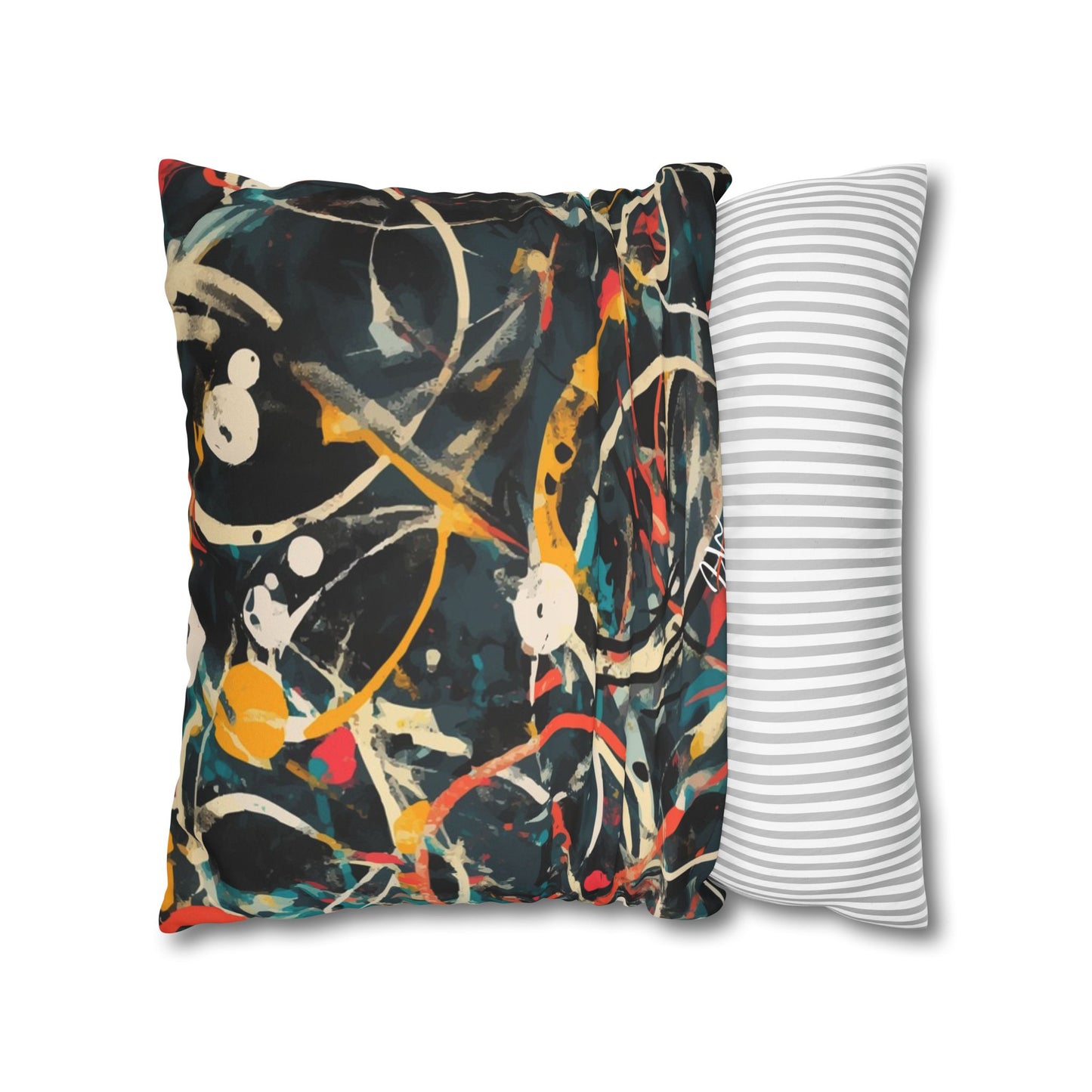 Pollock-Inspired Square Pillowcase