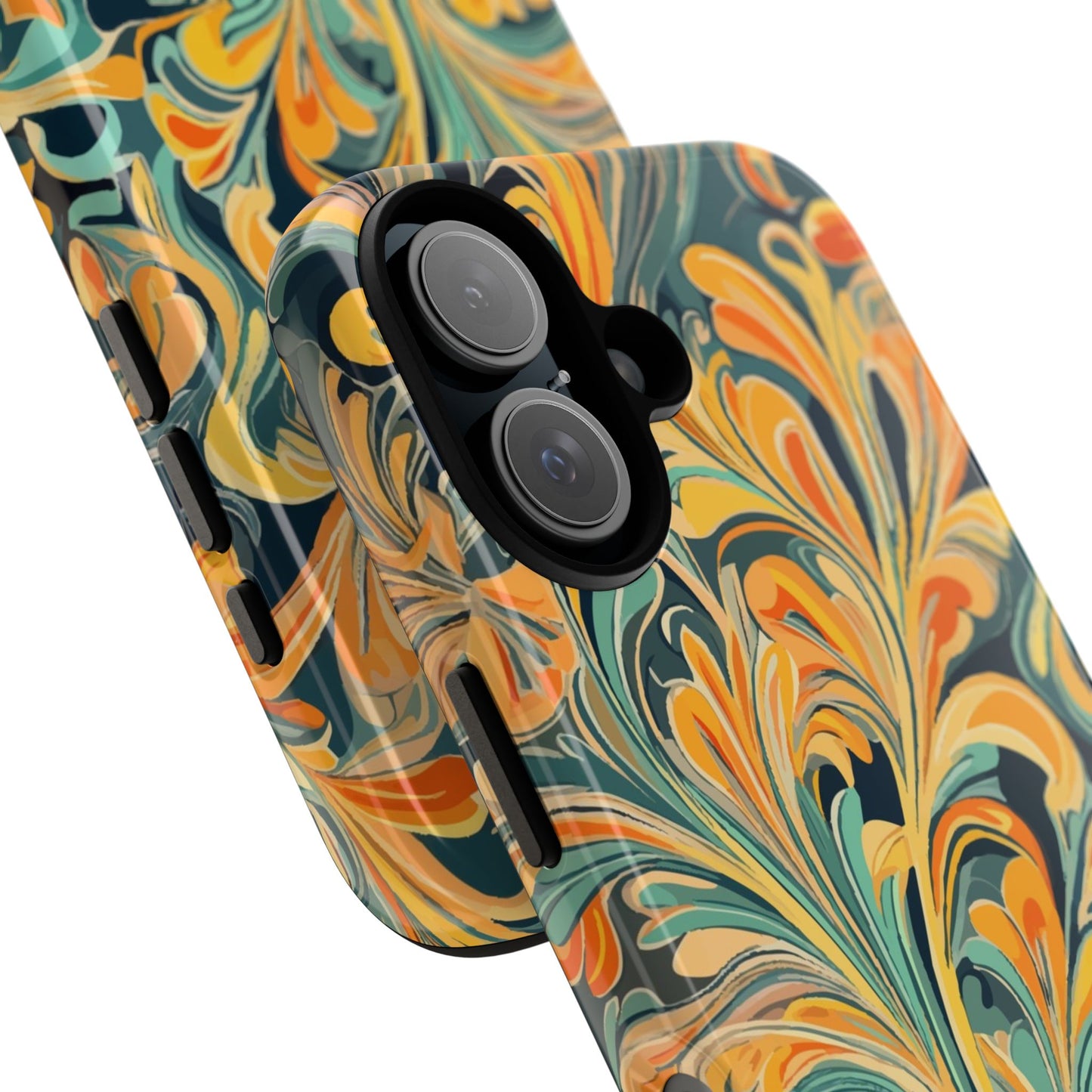 Golden Swirl Tough iPhone Cases