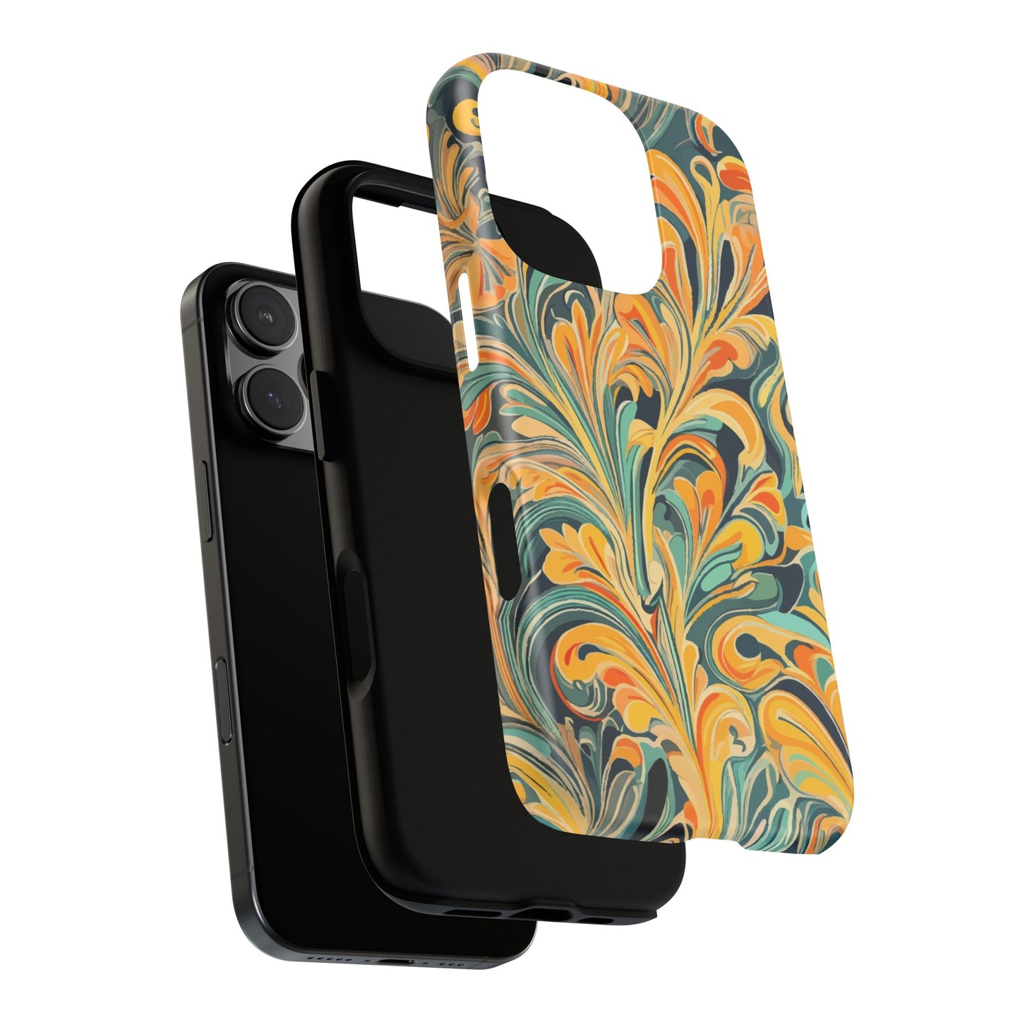 Golden Swirl Tough iPhone Cases