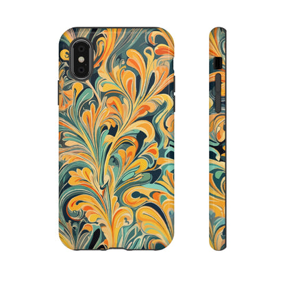 Golden Swirl Tough iPhone Cases