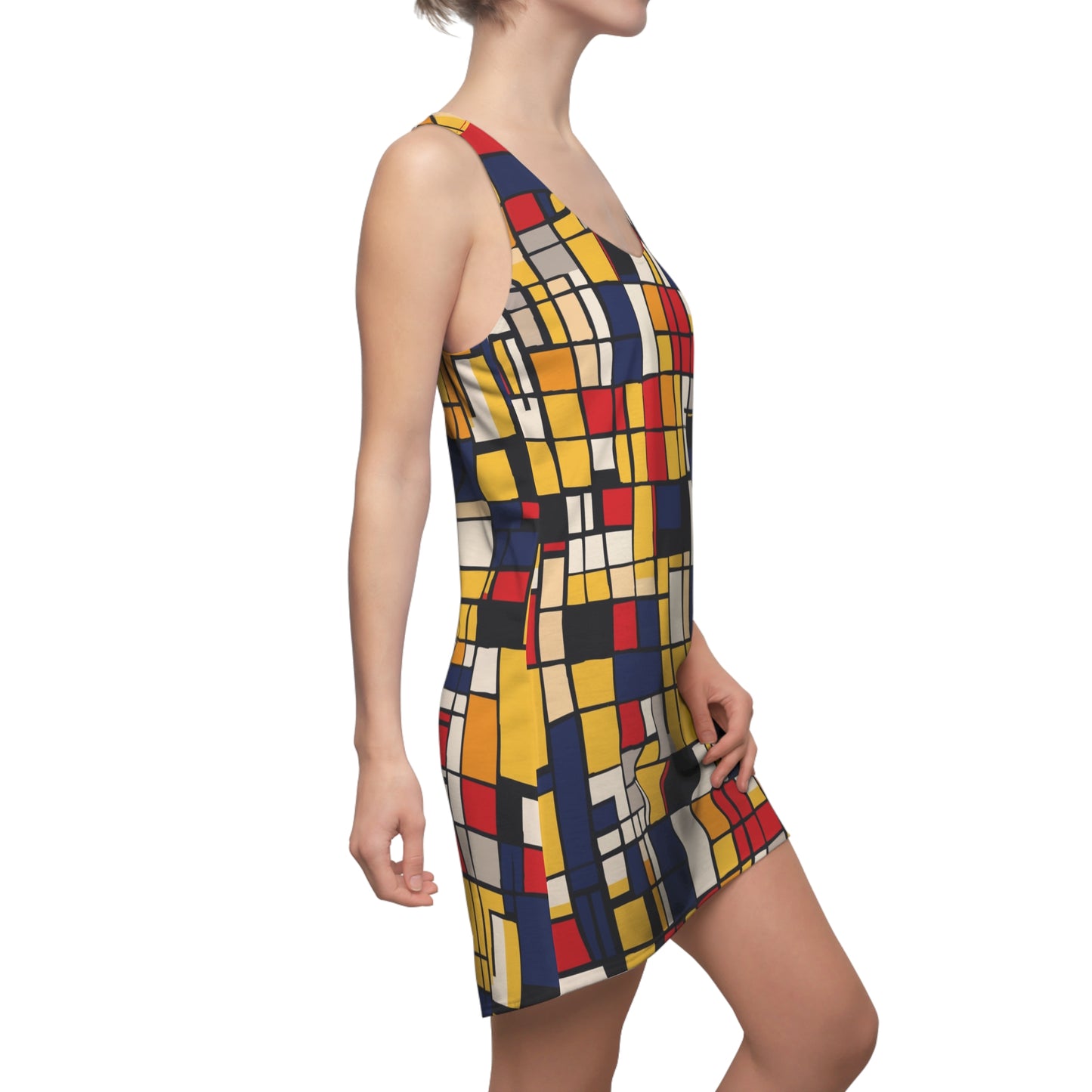 Mondrian-Inspired  Racerback Dress