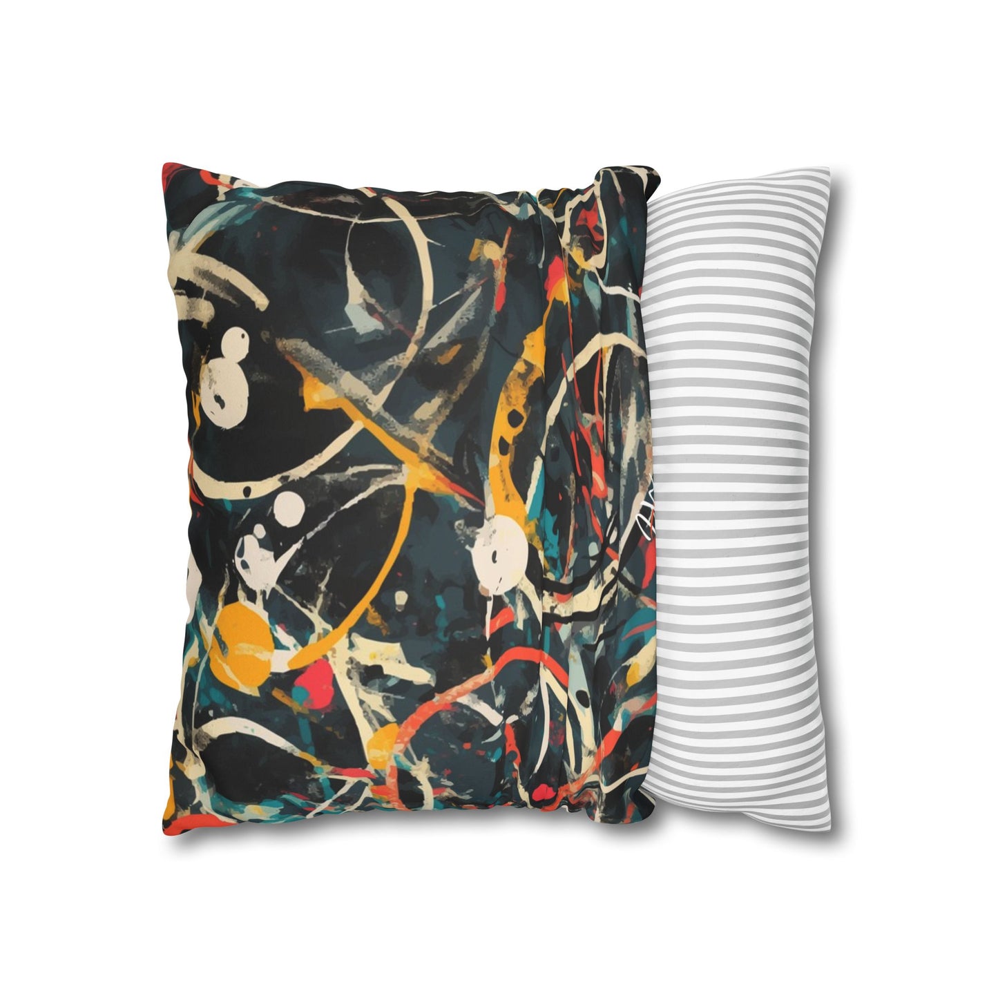 Pollock-Inspired Square Pillowcase