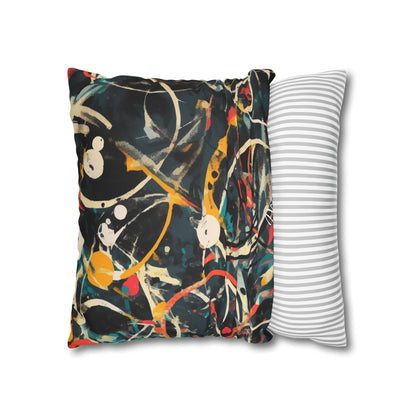 Pollock-Inspired Square Pillowcase