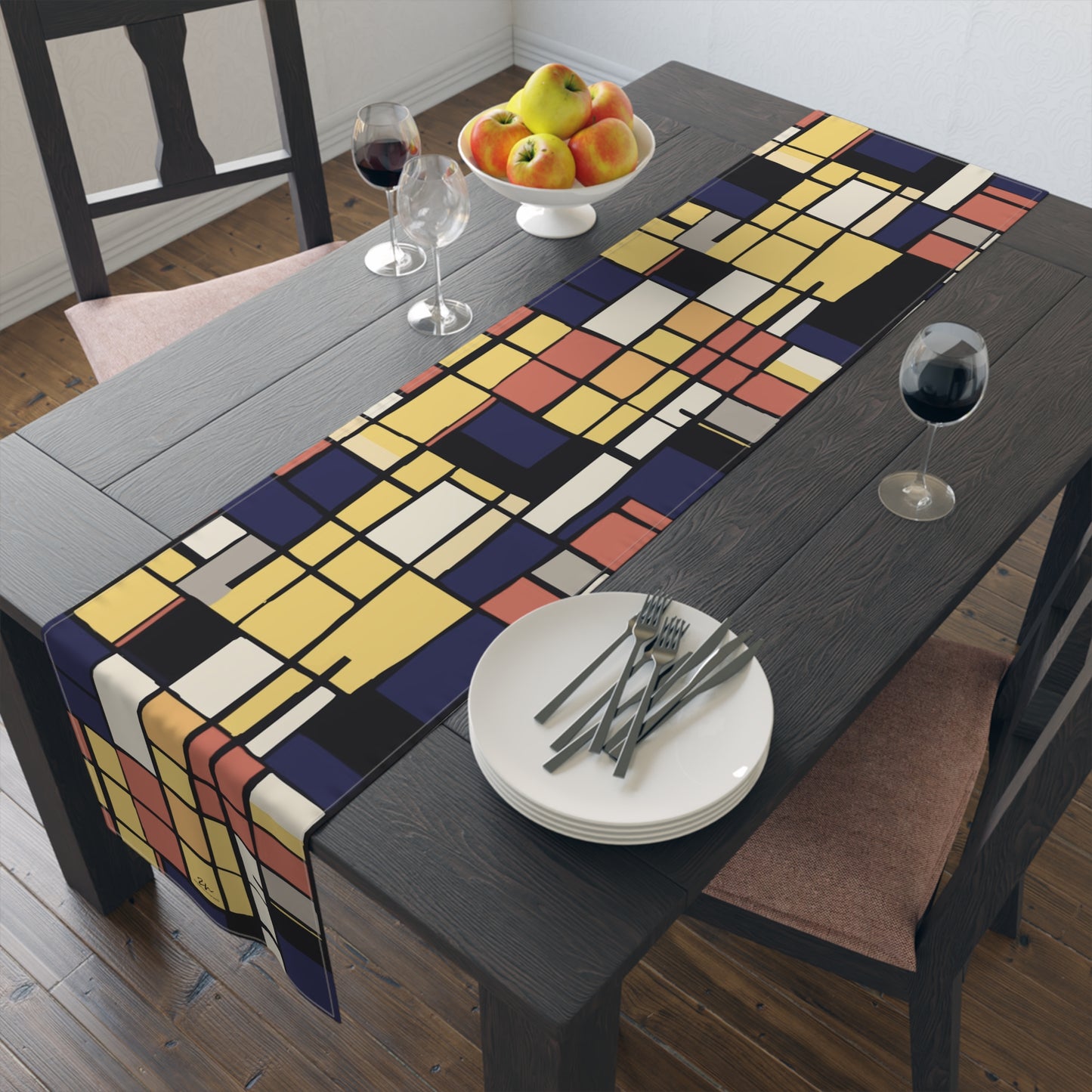 Mondrian-Inspired Table Runner