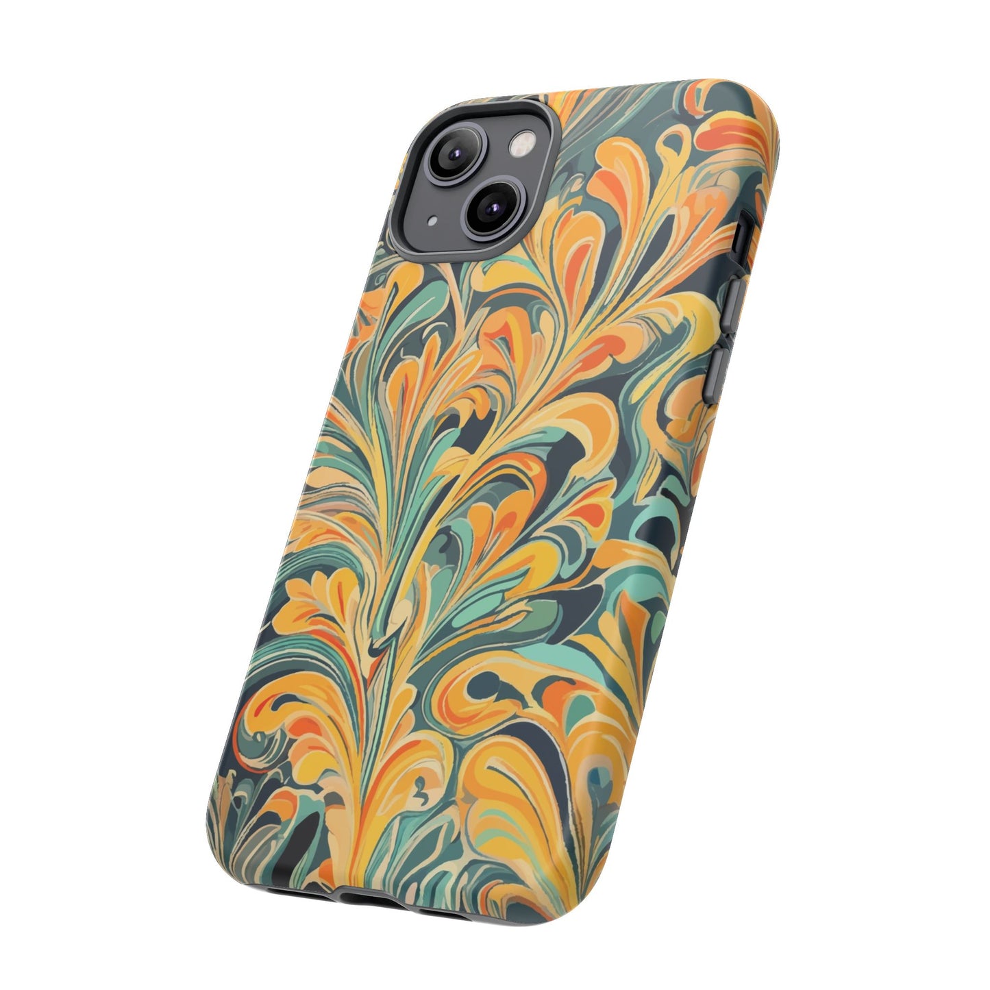 Golden Swirl Tough iPhone Cases