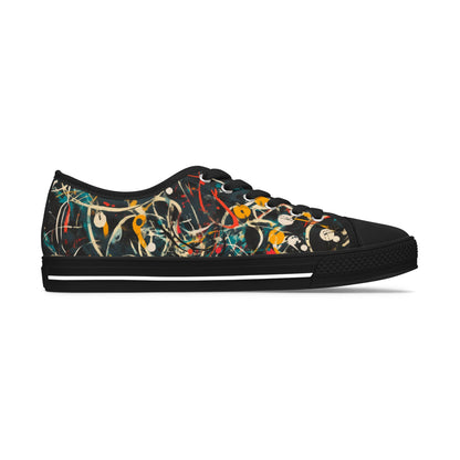 Pollock-Inspired Women's Low Top Sneakers