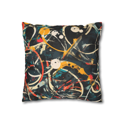 Pollock-Inspired Square Pillowcase