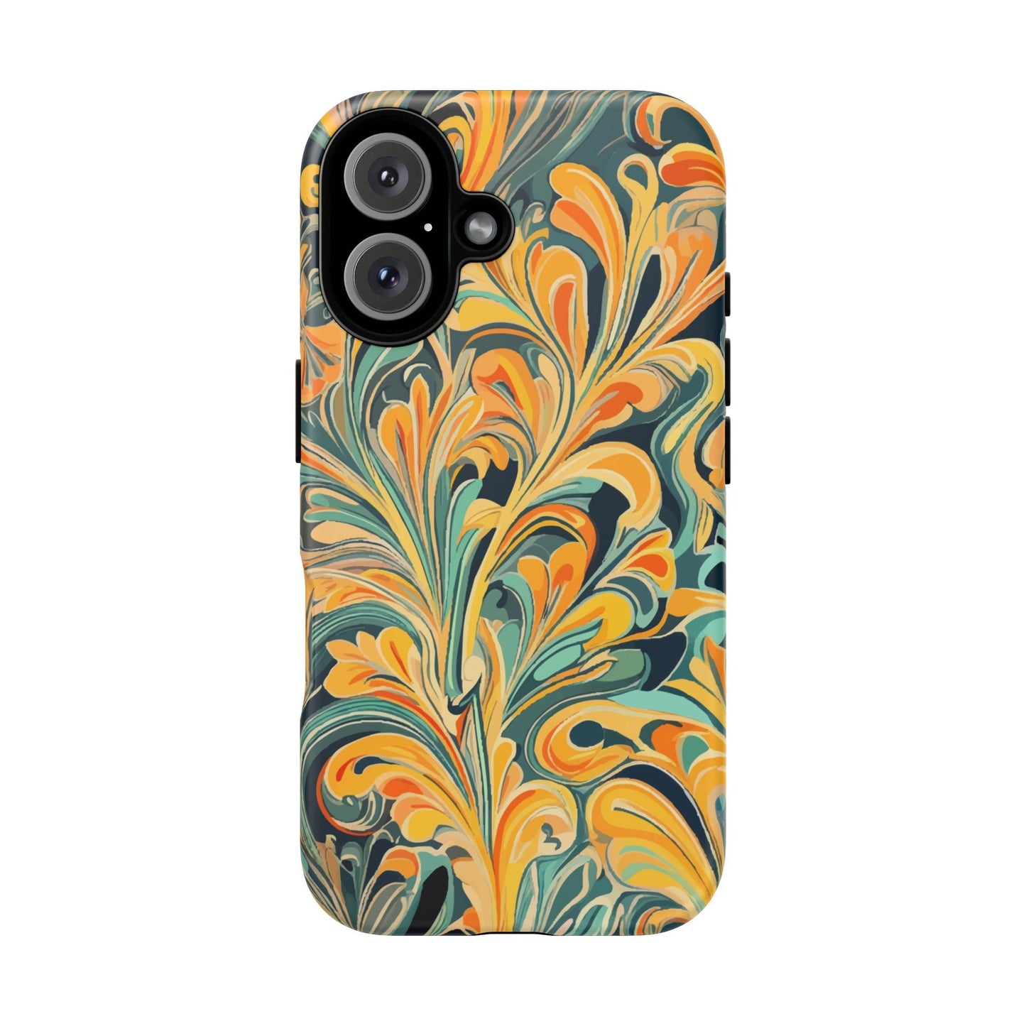 Golden Swirl Tough iPhone Cases