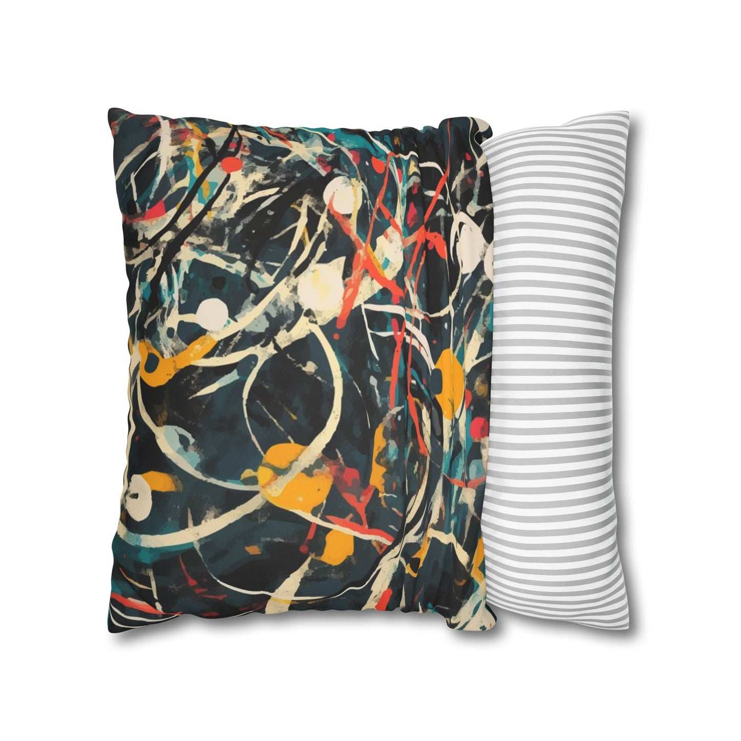 Pollock-Inspired Square Pillowcase