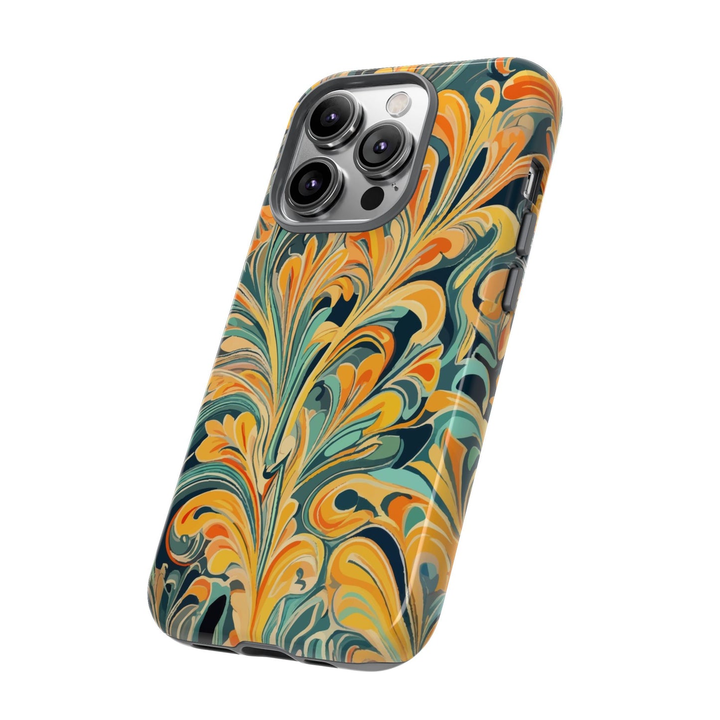 Golden Swirl Tough iPhone Cases