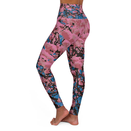 Roble de Sabana / High Waisted Yoga Leggings  (AOP)