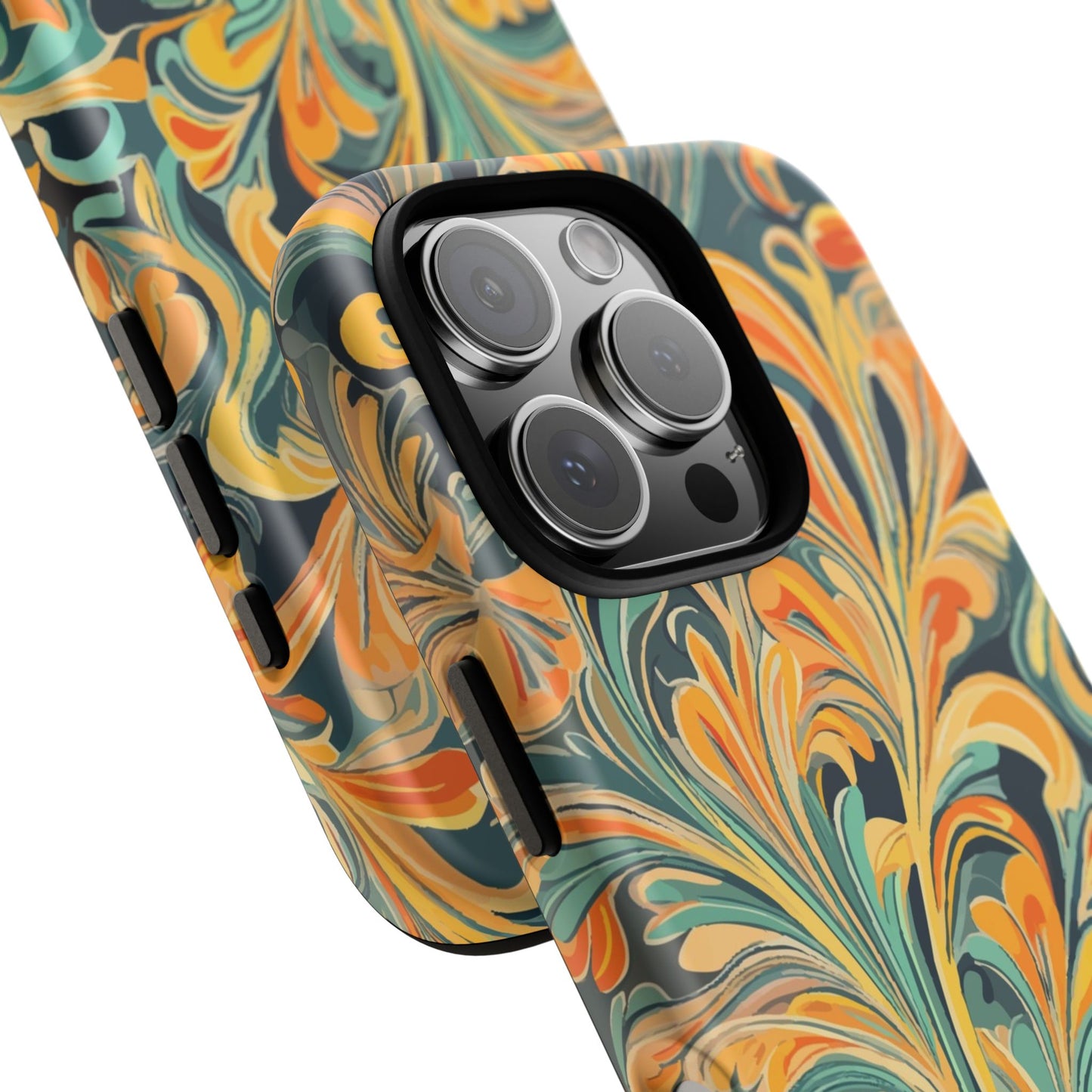 Golden Swirl Tough iPhone Cases