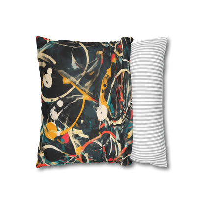 Pollock-Inspired Square Pillowcase