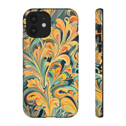 Golden Swirl Tough iPhone Cases