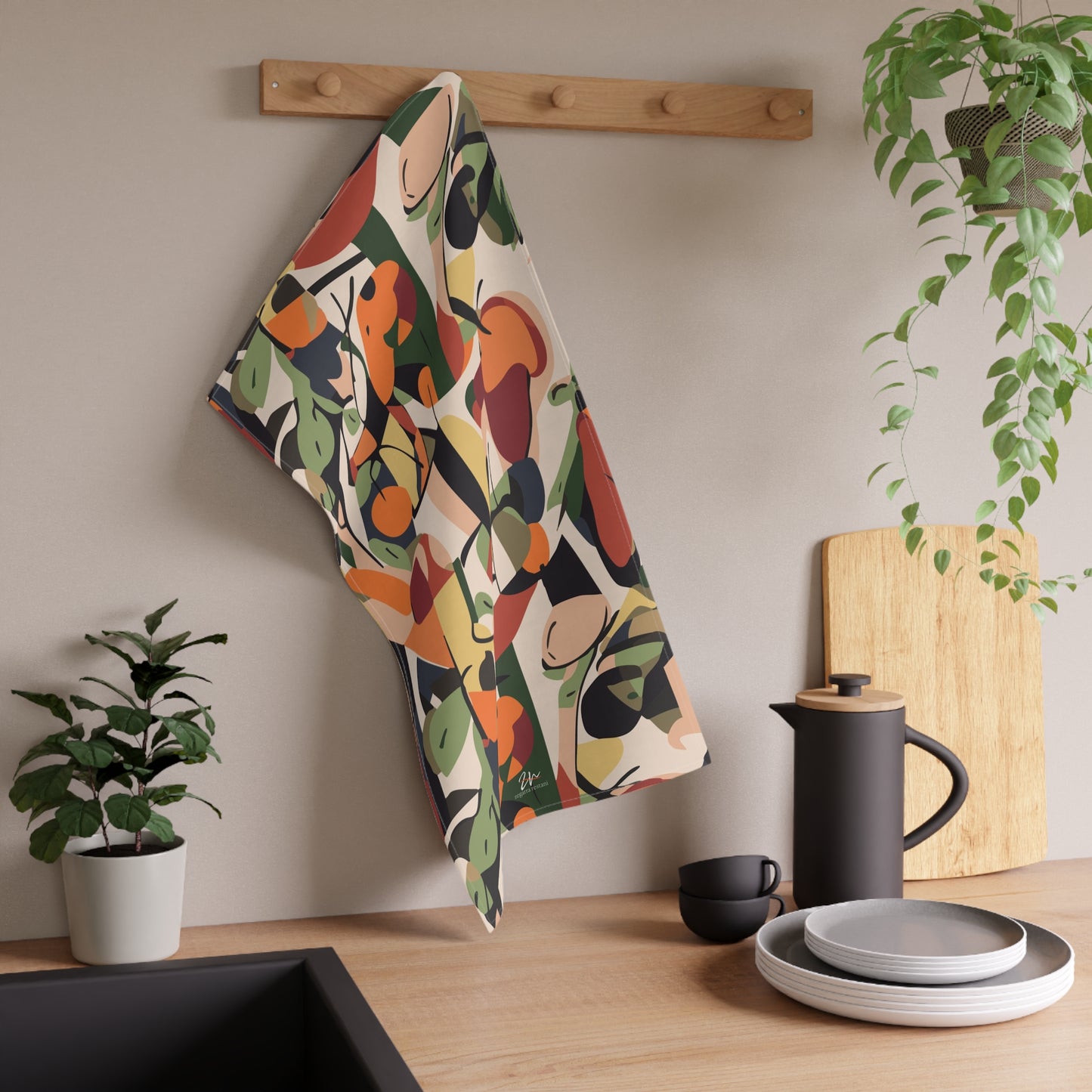 Cubist Garden Towels