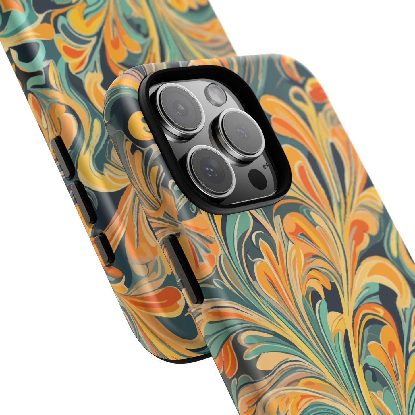 Golden Swirl Tough iPhone Cases