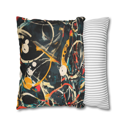 Pollock-Inspired Square Pillowcase