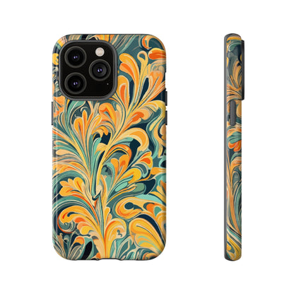 Golden Swirl Tough iPhone Cases