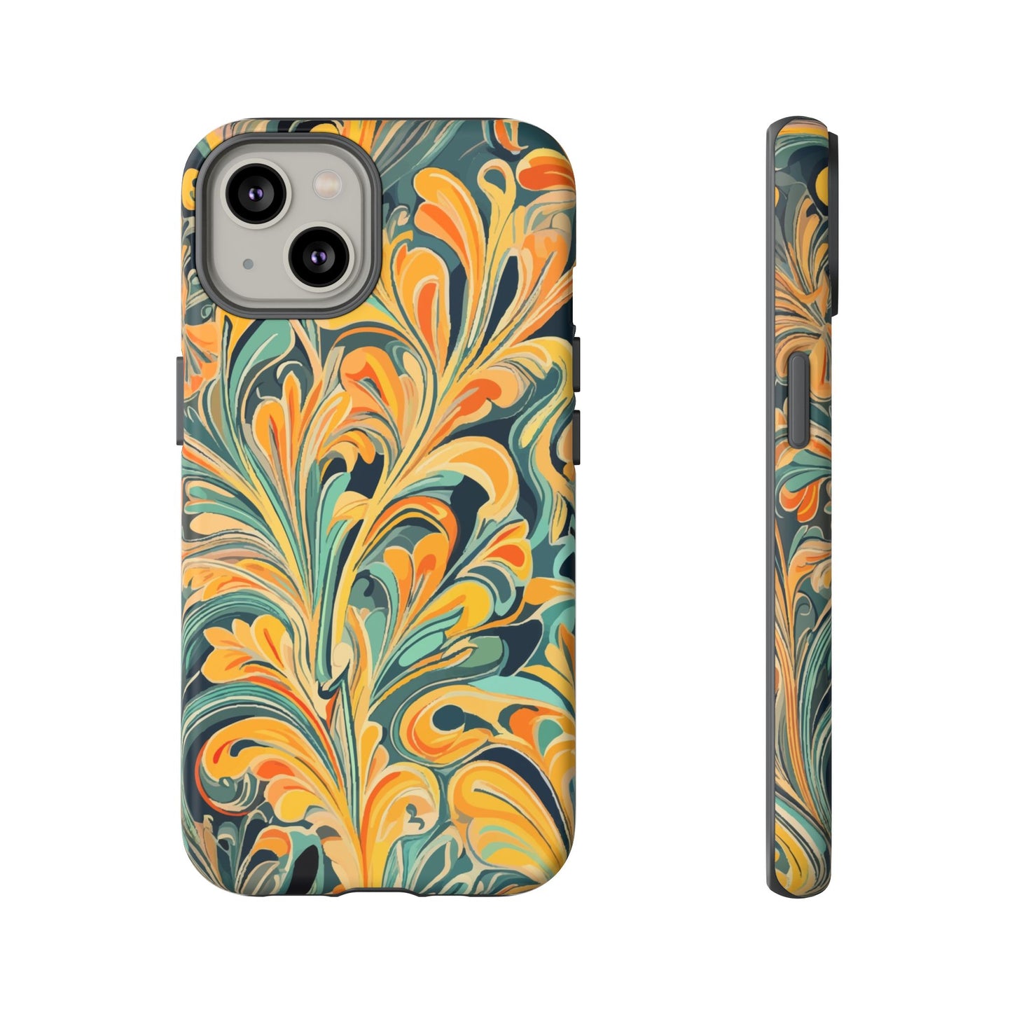 Golden Swirl Tough iPhone Cases