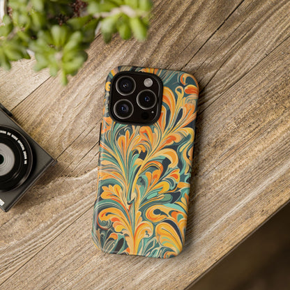 Golden Swirl Tough iPhone Cases