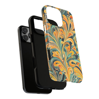 Golden Swirl Tough iPhone Cases