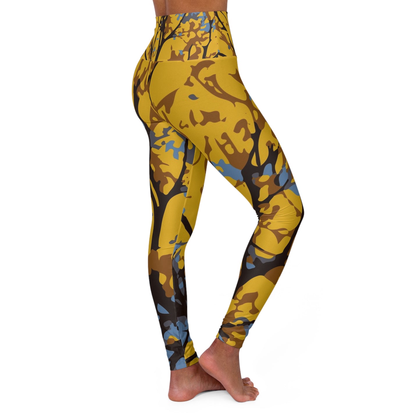 Cortés Amarillo / High Waisted Yoga Leggings (AOP)