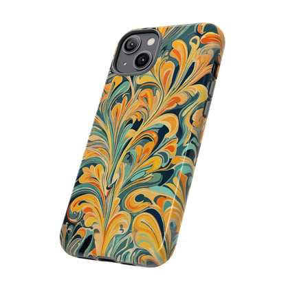 Golden Swirl Tough iPhone Cases