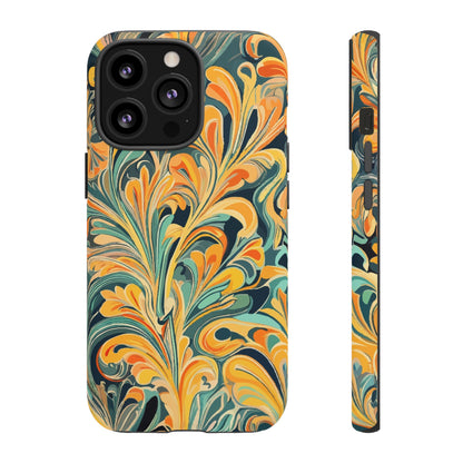 Golden Swirl Tough iPhone Cases