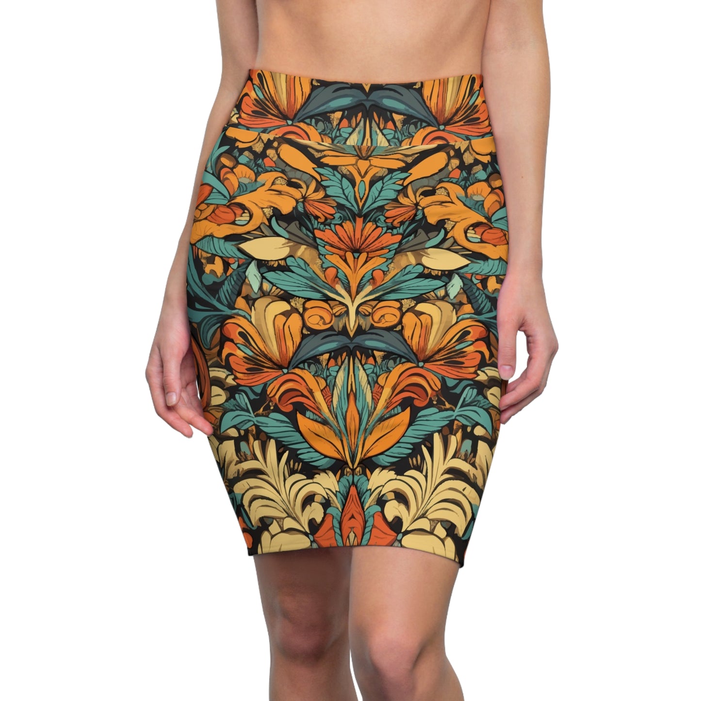 Topical Nouveau Pencil Skirt