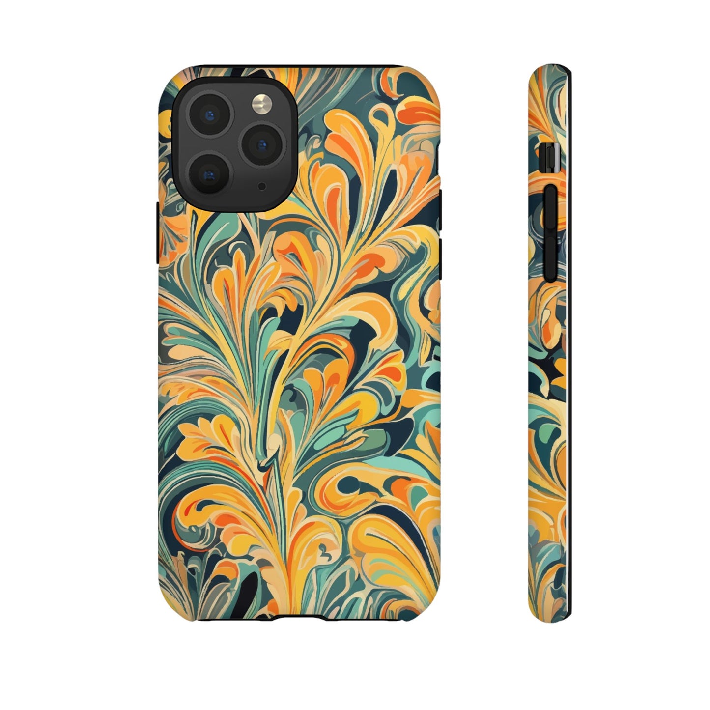 Golden Swirl Tough iPhone Cases