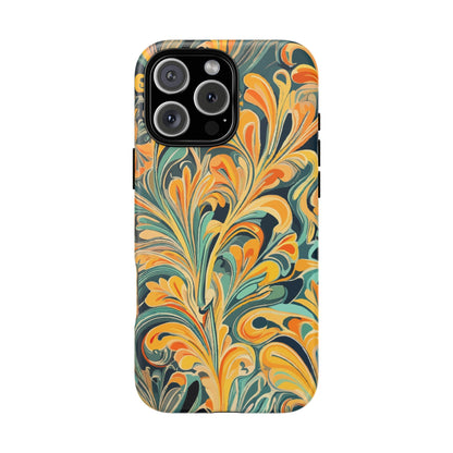 Golden Swirl Tough iPhone Cases