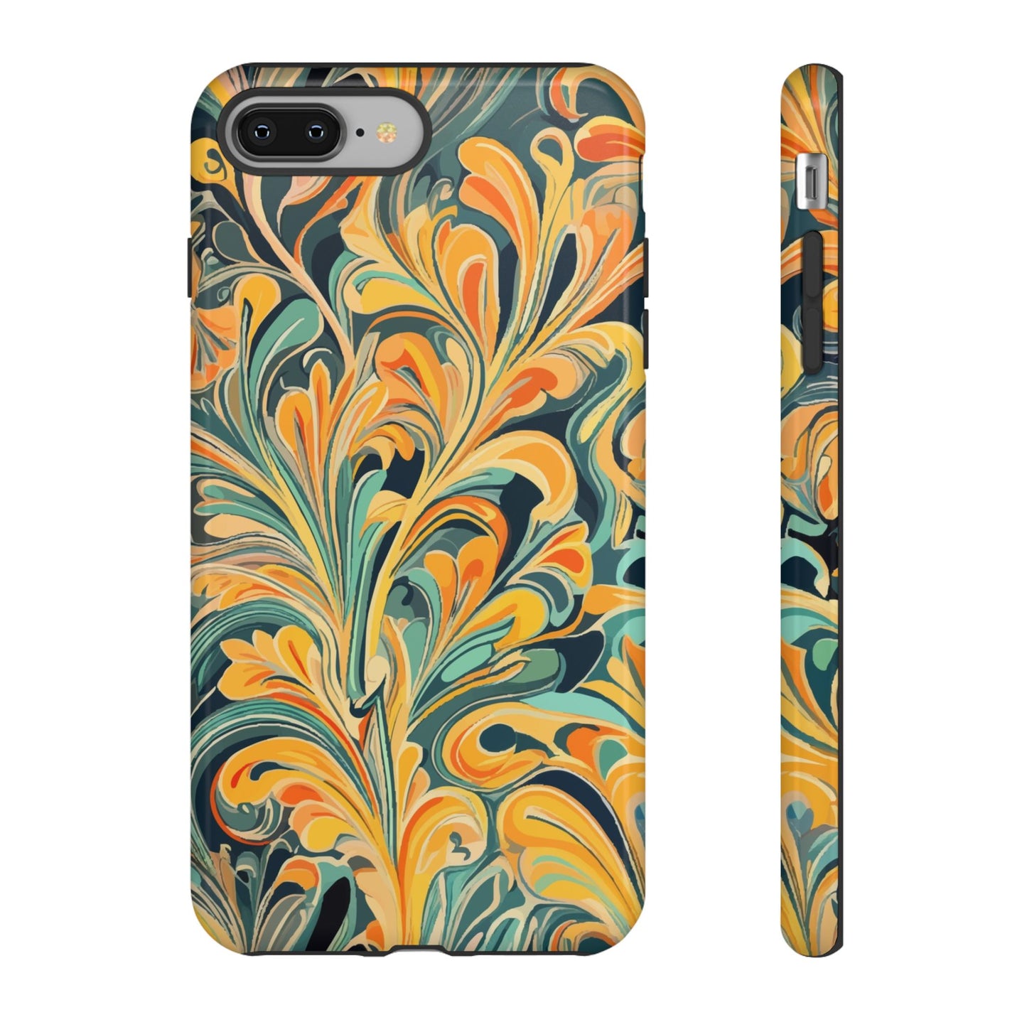 Golden Swirl Tough iPhone Cases