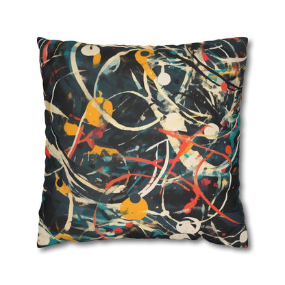 Pollock-Inspired Square Pillowcase