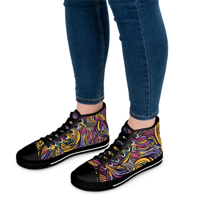 Pop Art Flow Women's High Top Sneakers