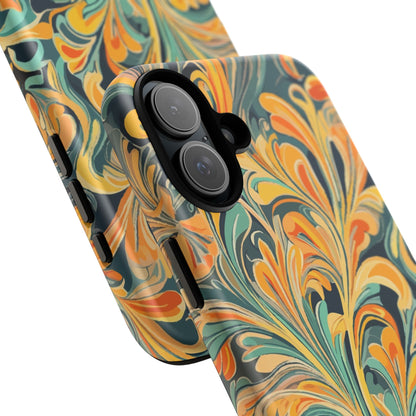 Golden Swirl Tough iPhone Cases