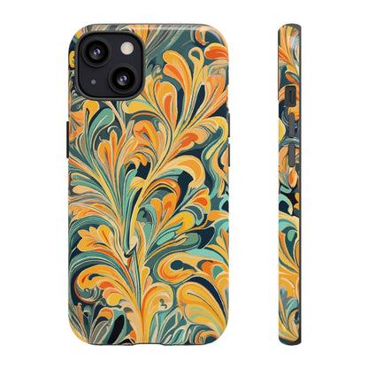 Golden Swirl Tough iPhone Cases