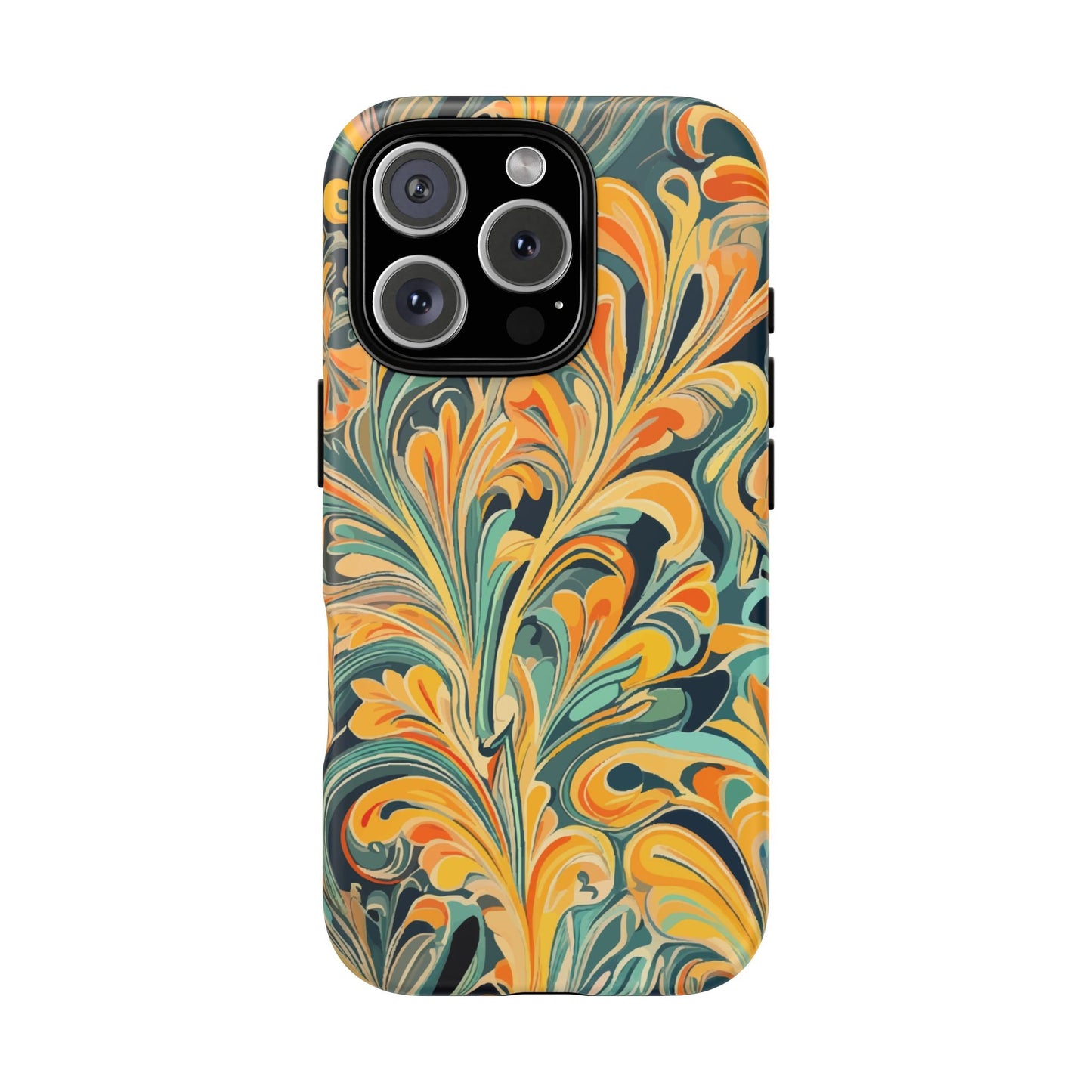 Golden Swirl Tough iPhone Cases